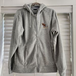 Large Gray Hooded Fleece